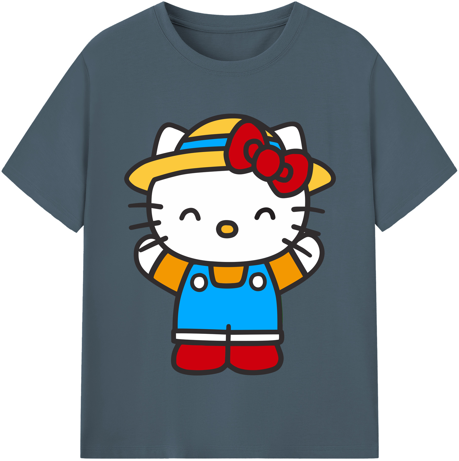 （画像用） Hello Kitty ハローキティ 綿100％半袖Tシャツ（フロントプリント）